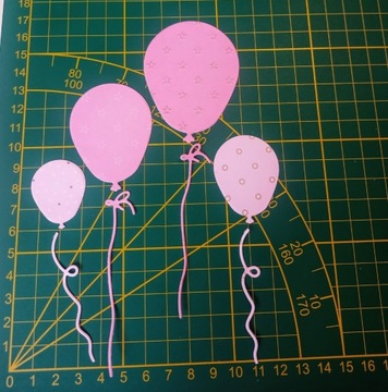 Papierowe scrapki - zestaw 4 baloników 