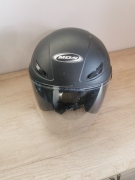 Kask otwarty orzeszek MDS Sonic M czarny Mat