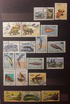 Znaczki pocztowe Kuba. Kasowane.