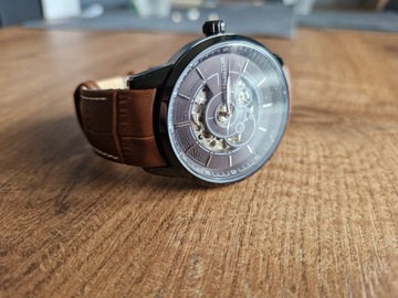 Heritor Automatic Davies Leather-Band- Black/Brown