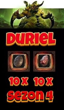 Diablo 4 SEZON 4 Duriel Shard Agony Slick Egg Łupy