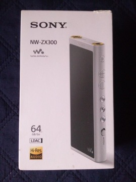 NW-ZX300 Walkman Sony Srebrny odtwarzacz 64GB