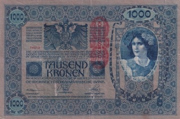 1000 Koron 1902 Austro-Węgry - stan: IV+ Choice F