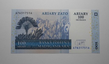 stary banknot Madagaskar stan bankowy