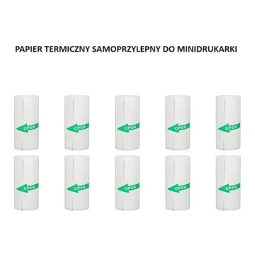 Papier termiczny samoprzylepny do mini drukarki 10