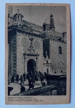 Pocztówka Wejście do Bazyliki Jasnogórskiej. 1948.