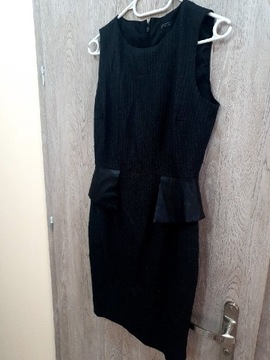 Szaro- czarna sukienka z ramoneska 