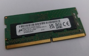 Pamięć RAM SO-DIMM 3200 CL22 DDR4 8GB MTA4ATF1G64HZ-3G2E2