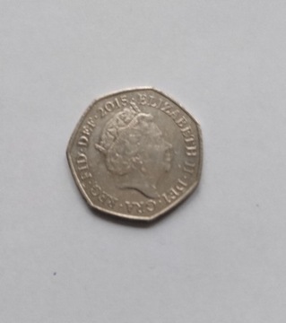 50pence2015rWielka Brytania,miedzio-nikiel. 