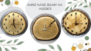 Zegar z drewna, 40 cm