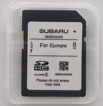 Karta SD/microSD SUBARU z mapą EU