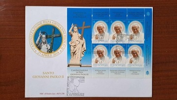 Watykan 2014 Papież Kanonizacja wspólne  FDC