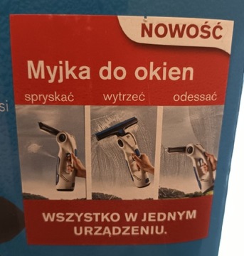 Akumulatorowa myjka do okien. Nowa. Rewelacyjna.