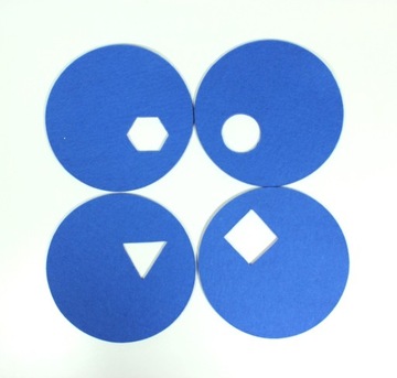 Podkładki podstawki filc okrągłe niebieskie 4 szt