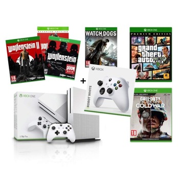 XBOX One S 1TB + 2 PADY + GTA5, COD i inne + GWAR.