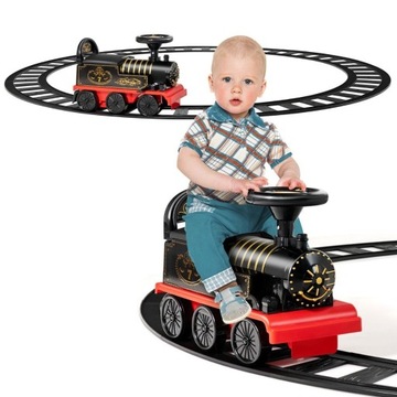 Elektryczny pociąg jeździk z torem dla dzieci