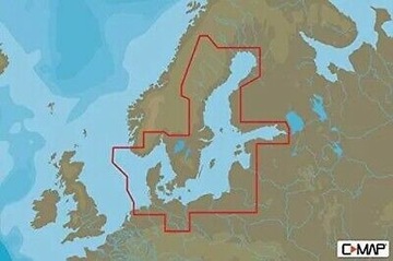 C-MAP Mapa morska gps chartplotter Mazury Bałtyk