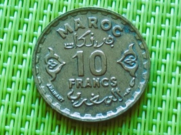 MAROKO 1952 - 10 Francs Franków Y1