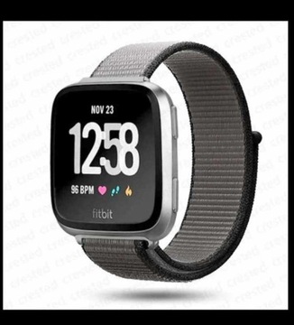 G293 Pasek nylon Fitbit Versa3/4,Sense/2_BRĄZOWY