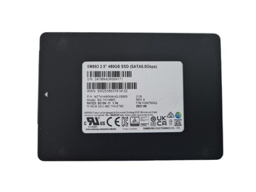 Dysk SSD Samsung SM883 480GB 2.5 SATA6.0Gbps