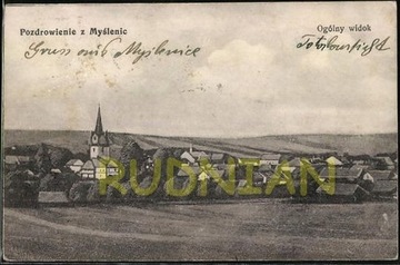 MYŚLENICE panorama widok ogólny 1916
