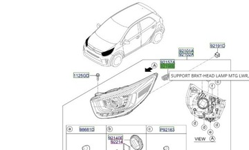 Kia Picanto III zestaw naprawczy uchwyt L P 17-