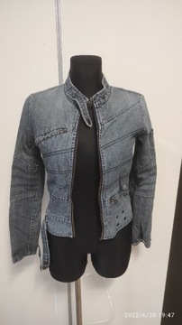 River Island ramoneska bluza jeansowa rozm S 