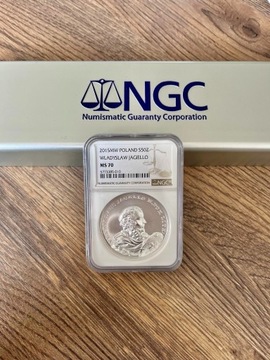 50 zł Władysław Jagiełło MS70 NGC 2015