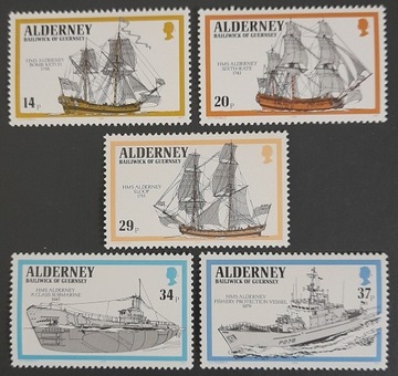 ALDERNEY** - Mi 43-47 - statki - kat. 6€.