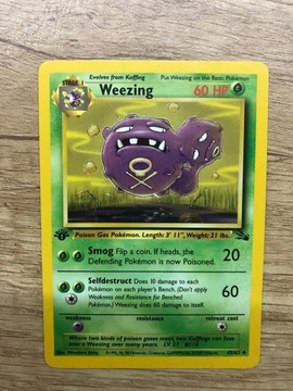 Karta Pokemon Weezing 45/62 1  edition fossil