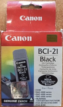 Tusz CANON BCI-21BK BJC 2000 2100 BK Oryginał