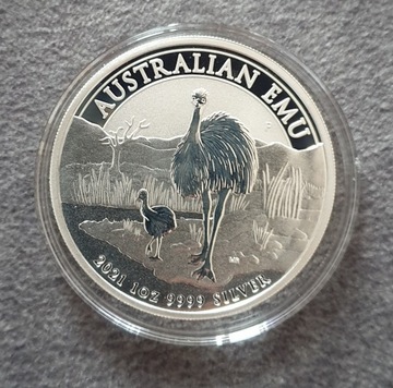 Australian Emu 2021 1oz srebro