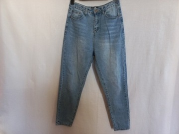 Spodnie jeans Wysoki Stan niebieski Damskie r. 38