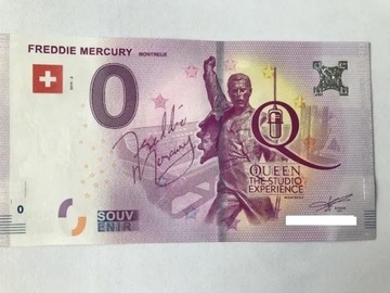 Słynny banknot 0 euro Freddie mercury 2019-   W-wa