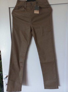 Massimo Dutti woskowane spodnie 36