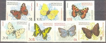 Mongolia - owady, motyle, (zestaw 7245)