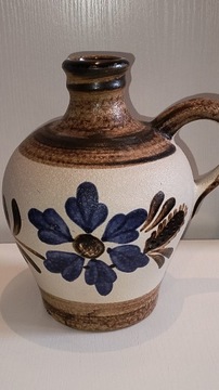 Ceramiczny dzbanek , wazon ręcznie malowany.