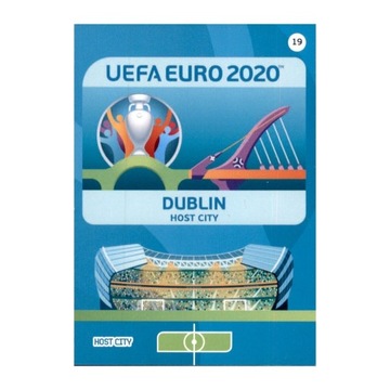 UEFA EURO 2020 Host City Dublin 19 Karta Panini