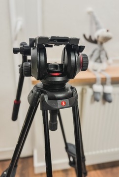 Statyw Manfrotto 546B + 504HD płynny i stabilny