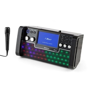 Zestaw Karaoke DiscoFever z Ekranem 7" Czarny LED 