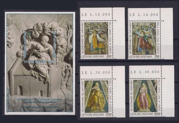 Watykan. Mi 1136- 1139, BL15, Loreto, 1995