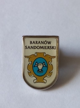 Herb miasta Baranów Sandomierski przypinka pin