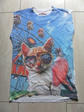 Bluzka t-shirt kot cat Freespirit 15-16 lat 34,XS