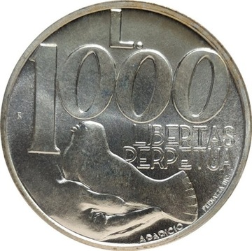 San Marino 1000 lire 1991, Ag KM#270