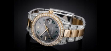 Rolex Dayjust 41. Diamenty i 18k złoto 