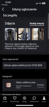 Gitara elektryczna gibson