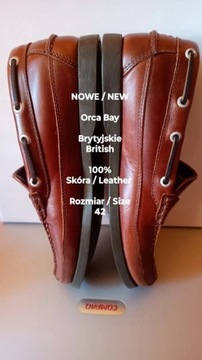 NOWE Orca Bay buty żeglarskie, 100% Skóra, Roz. 42