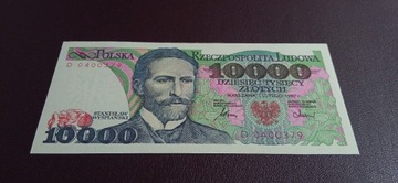 Banknot PRL 10000 zł stan UNC rok 1987 Seria 