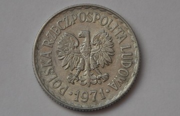 PRL.1 złoty 1971.Nakład tylko 6mln.Rzadkie
