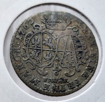 188 1 6 Thaler talara Ćwierćgulden Złotówka 1763